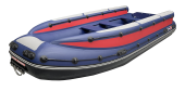Надувная лодка ПВХ с жестким дном "Русские Амфибии" ТРИМАРАН РА4500 ЭКСТРИМ