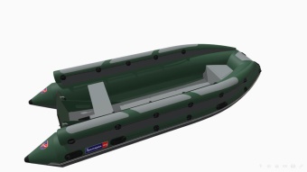 Надувная лодка ПВХ с жестким дном "Русские Амфибии" ТРИМАРАН РА4500 ЭКСТРИМ